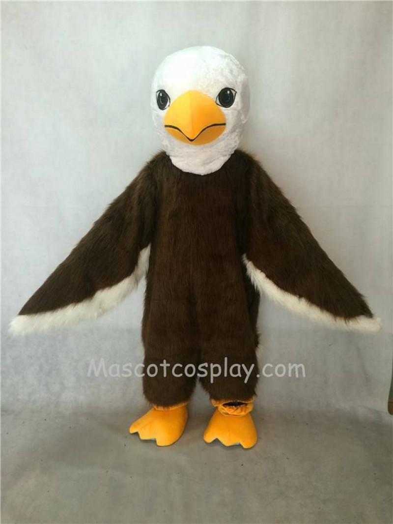 Hot Sale Adorable Realistic New Long Hair Brown American Eagle Mascot Costume