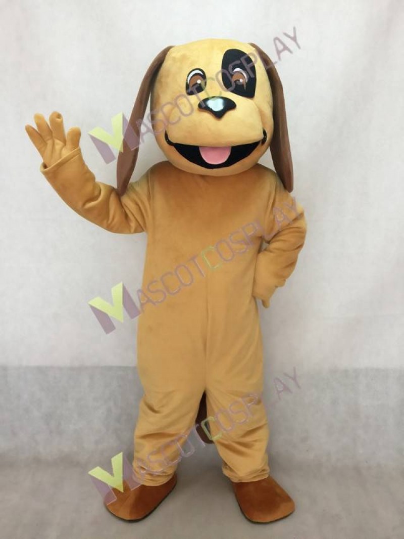 New Cute Tan & Brown Dog Mascot Costume