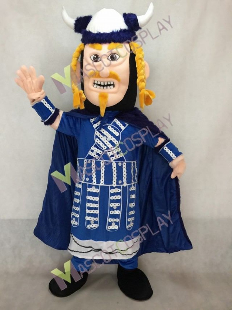 New Royal Blue Loki Viking Mascot Costume