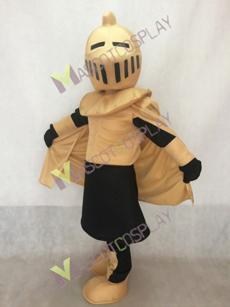 Tan and White Knight Mascot Costume