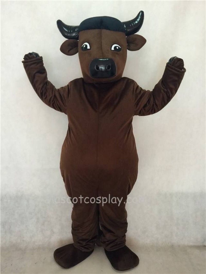 Hot Sale Adorable Realistic New Popular Professional Dark Brown Bull Mascot Costume