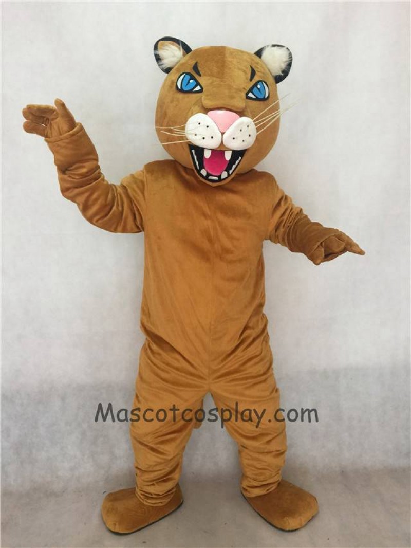 Fierce Adult Light Brown Puma/Cougar Mascot Costume