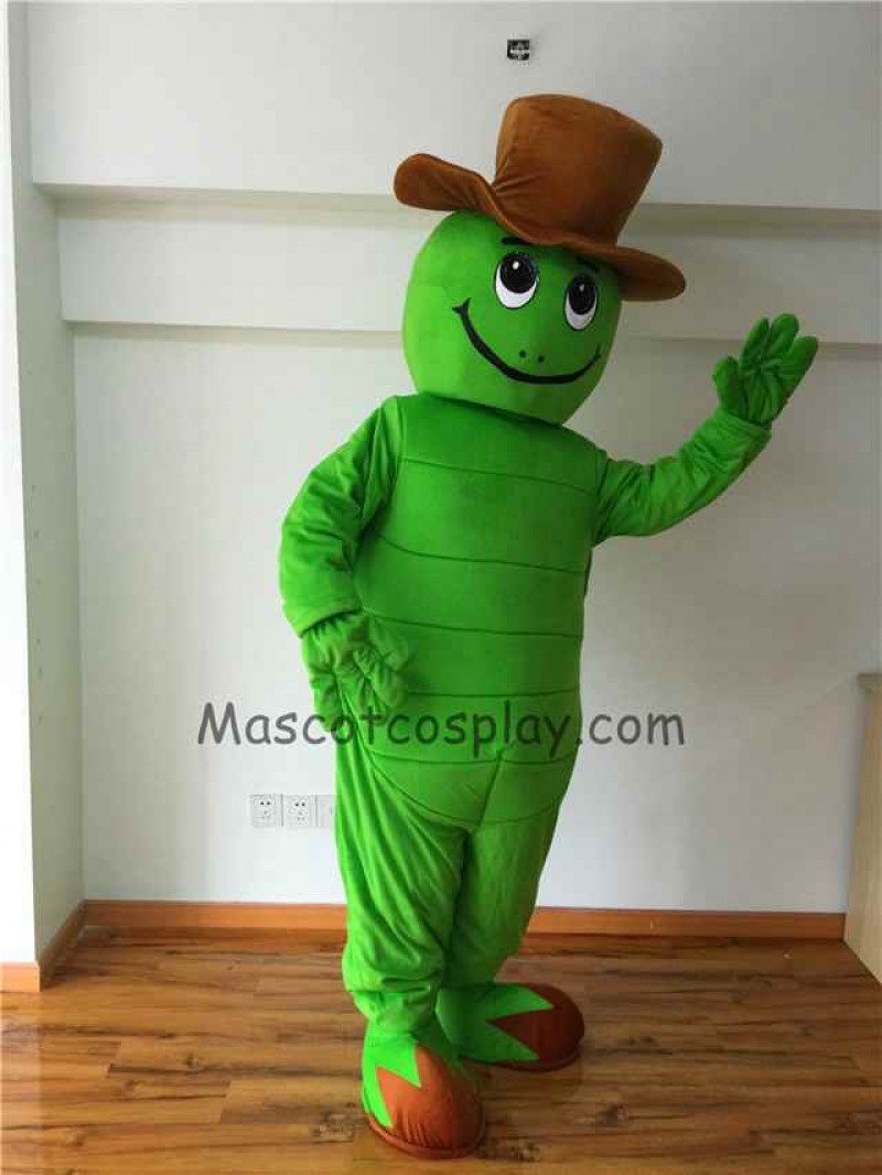 Cute Tommy Turtle Tortoise with Hat Mascot Costume