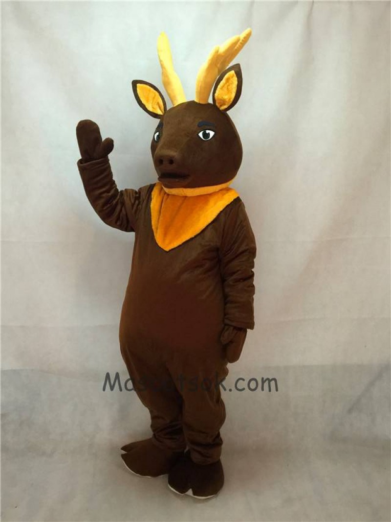 High Quality Brown Regal Elk Deer Mascot Costume
