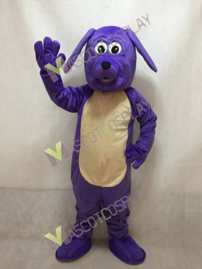 Purple Pup Dog Mascot Costume