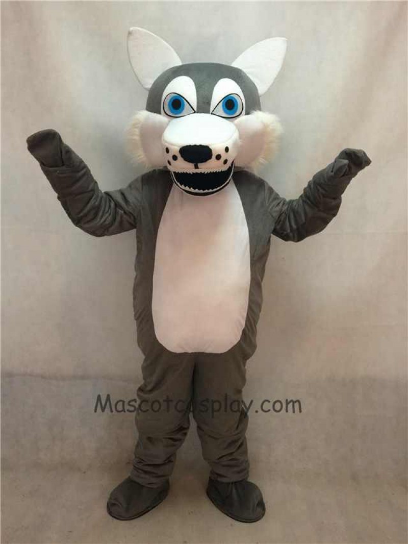 High Quality Gray Wolf Adult Mascot Costume