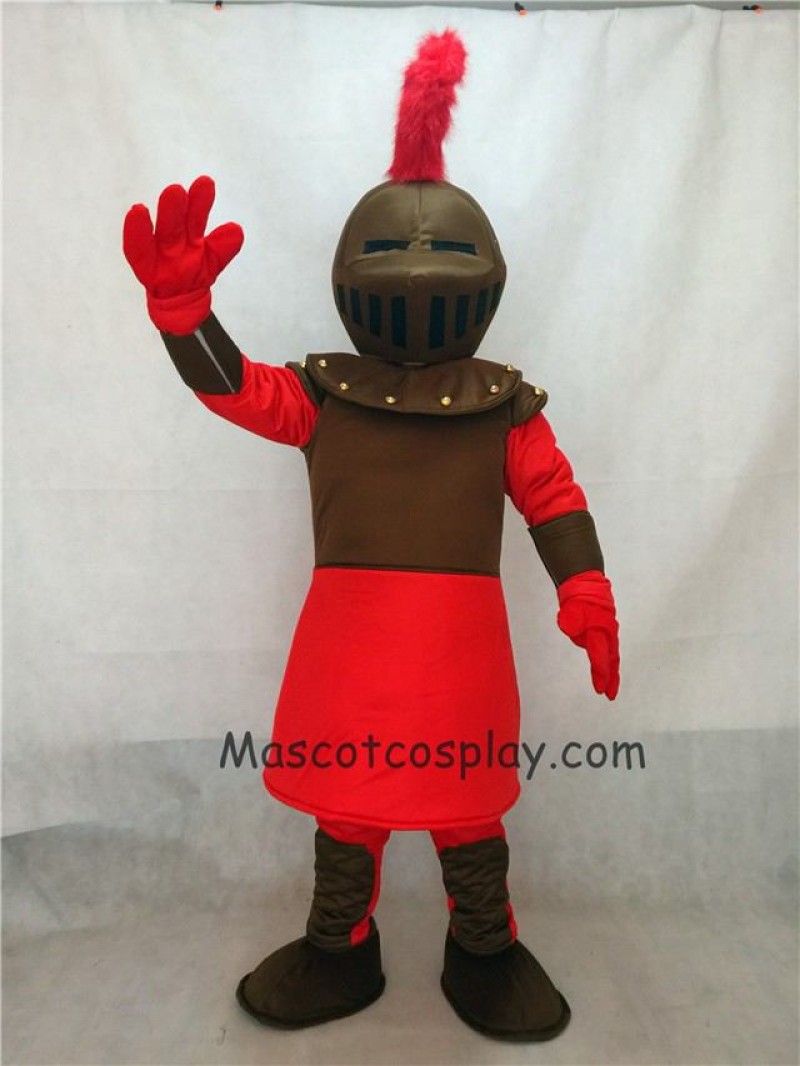 High Quality Red Knight Mascot Costume