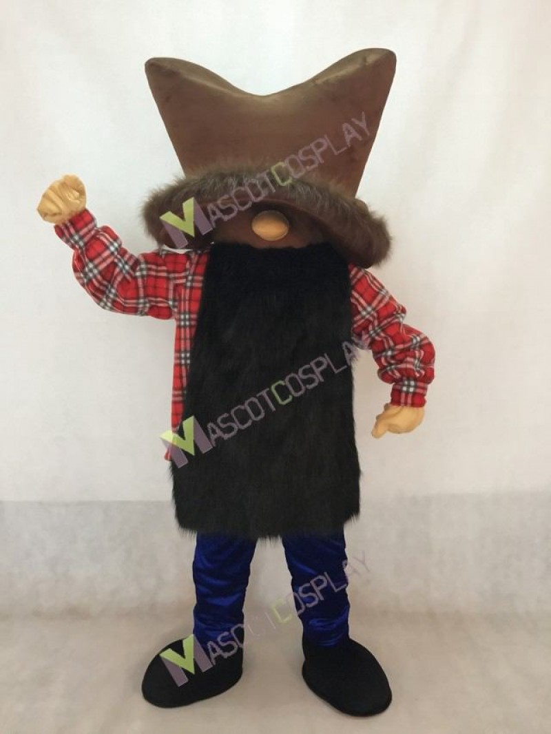 Miner Mascot Costume in Royal Blue Pants