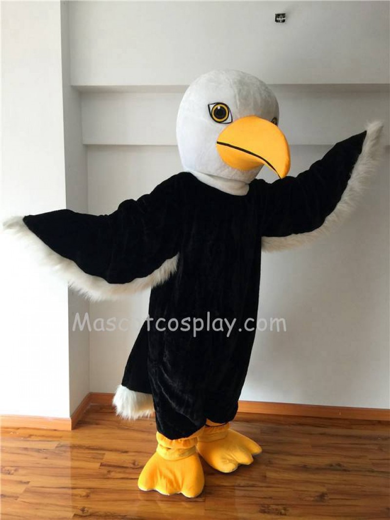 Cute New Black American Eagle Mascot Costume