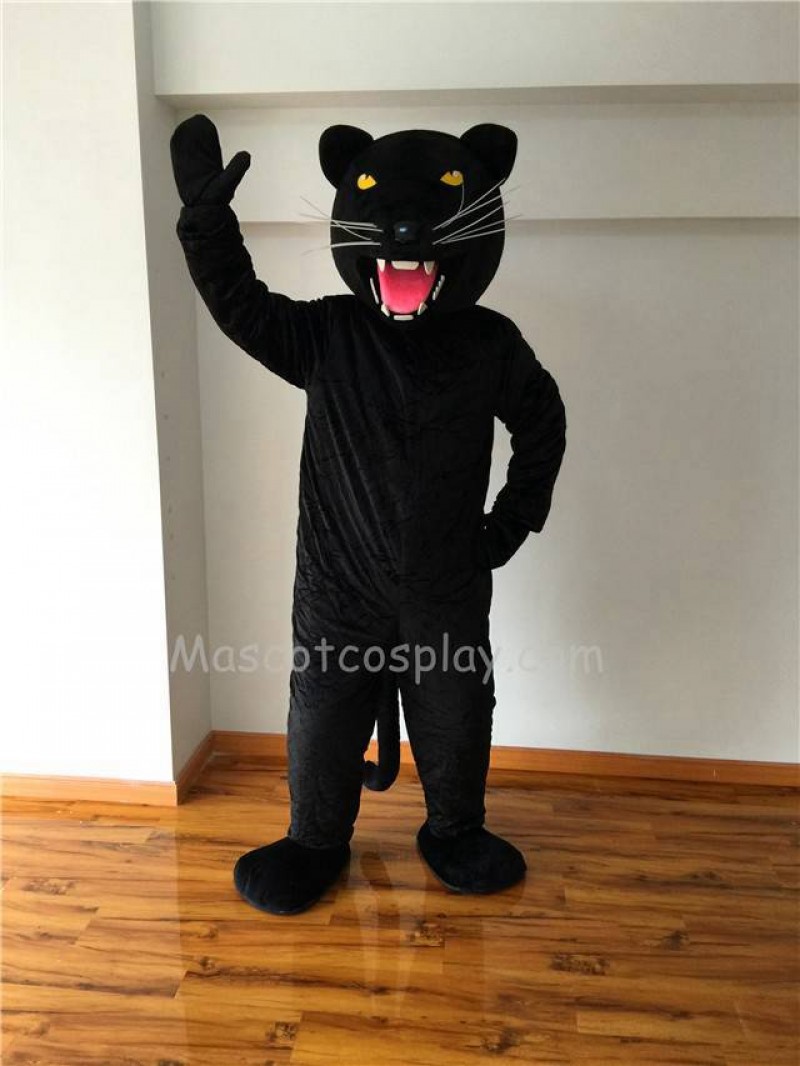 Cute New Black Panther with Yellow Eyes Mascot Costume