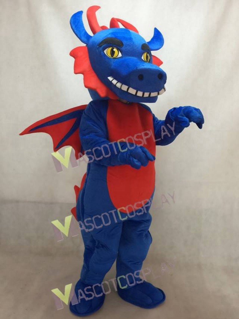 Custom Order Blue and Red Dragon Mascot Costume