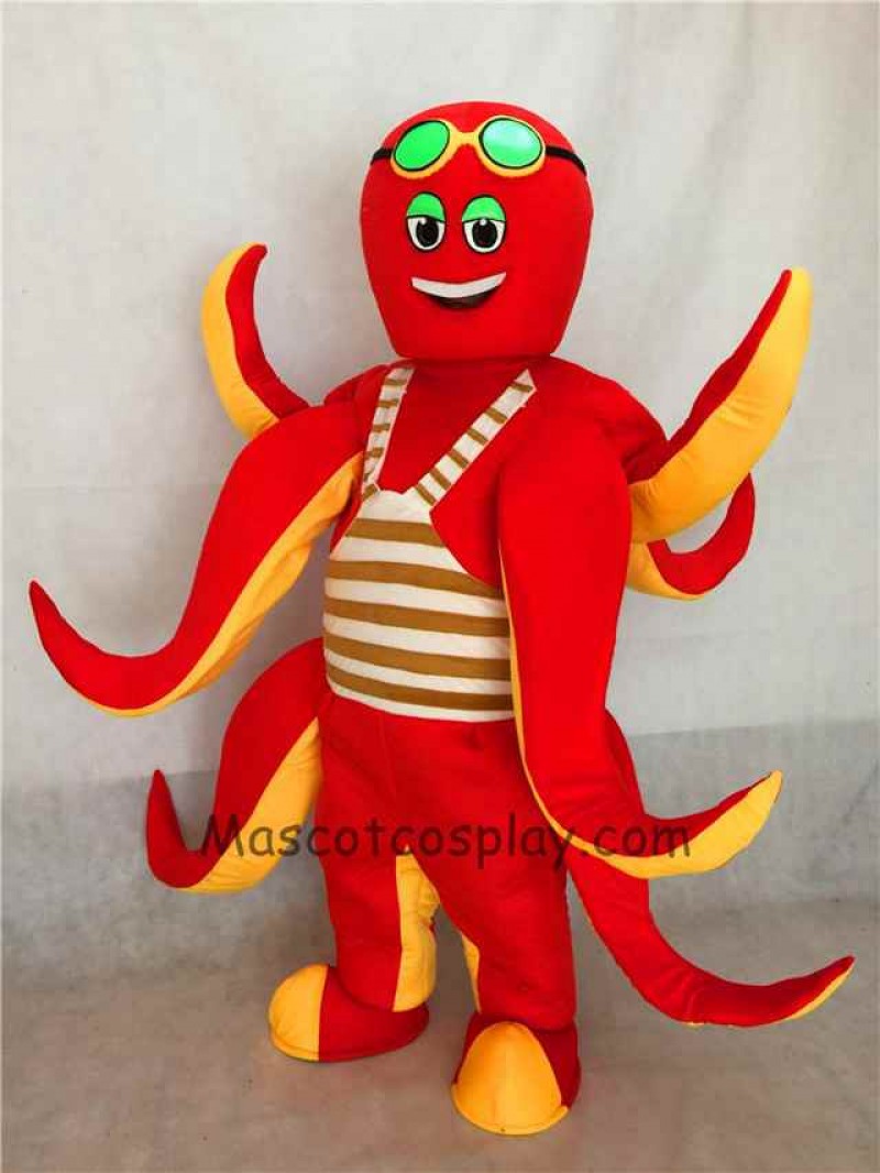 High Quality Ocean Creature Red Octopus Mascot Costume