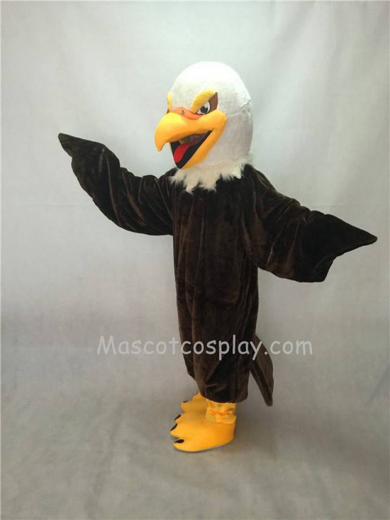 Cute Short Hair Brown Eagle Mascot Costume