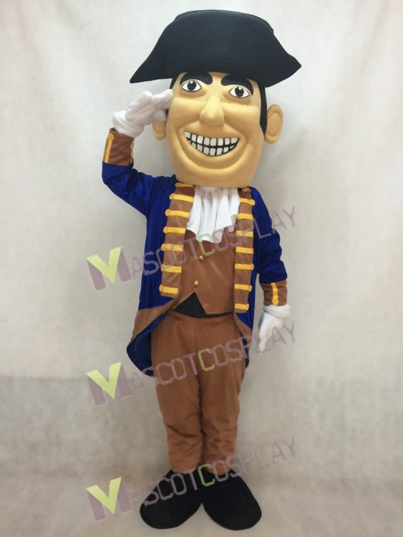 New Colonial with Hat Mascot Costume