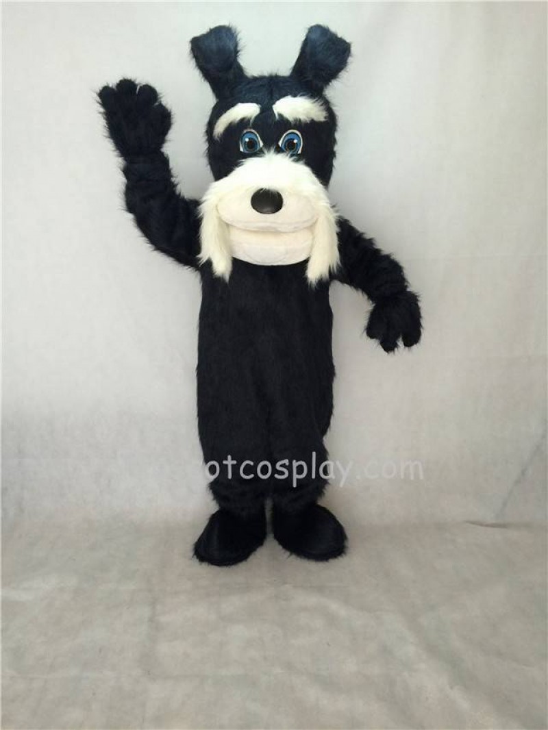 Cute New Black Terrier Dog Plush Mascot Costume