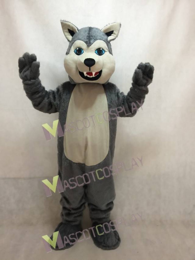 New Grey Husky Dog Mascot Costume with Grey Ears