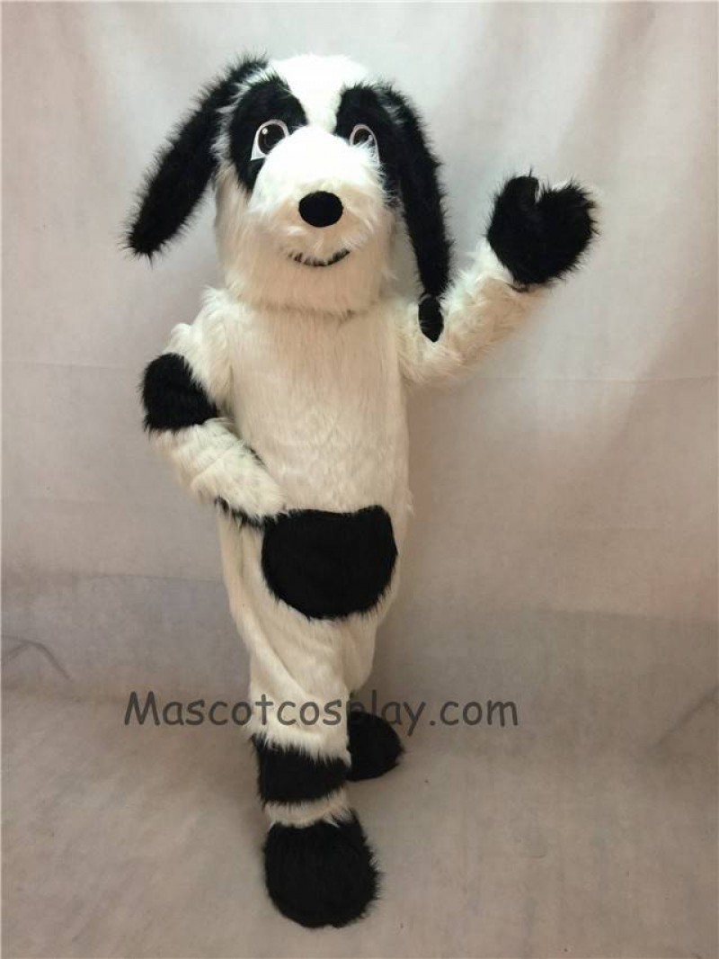 High Quality White and Black Fido Dog Mascot Costume