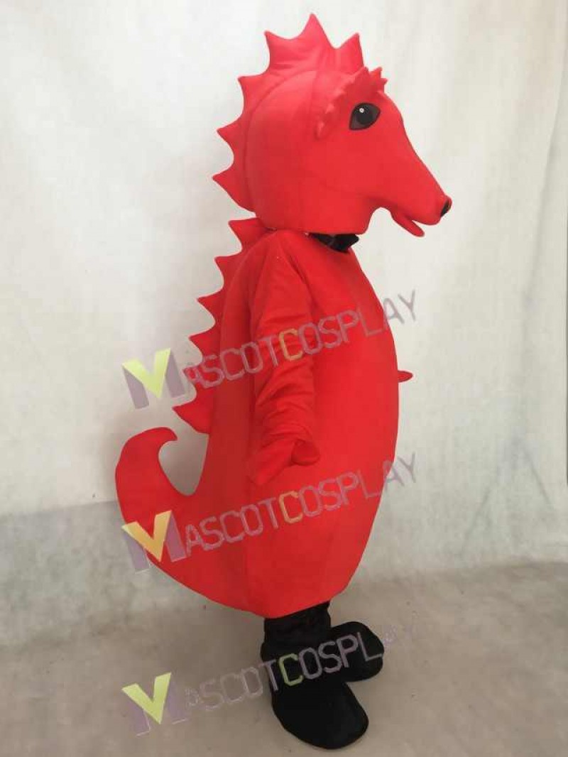 Cute Red Sammy Seahorse Mascot Costume