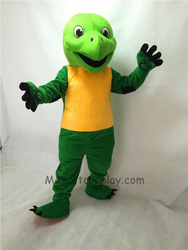 Cute Green Tortoise Plush Adult Mascot Costume