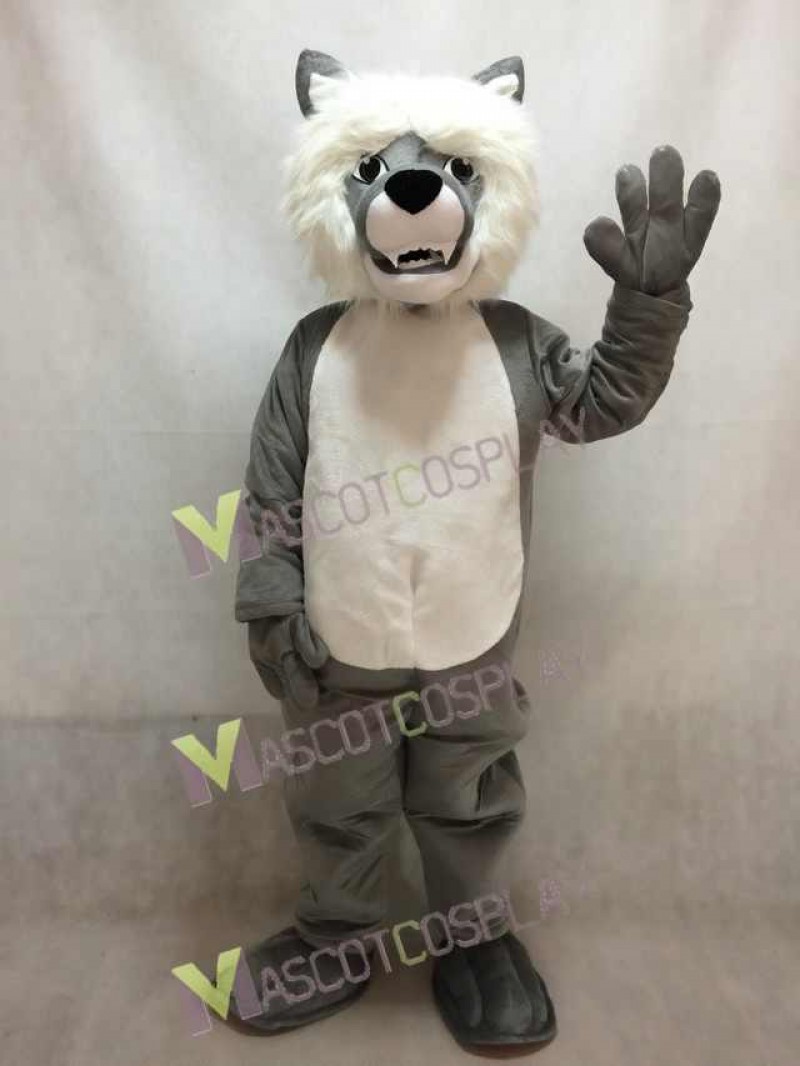 Smiling Wolf Mascot Costume