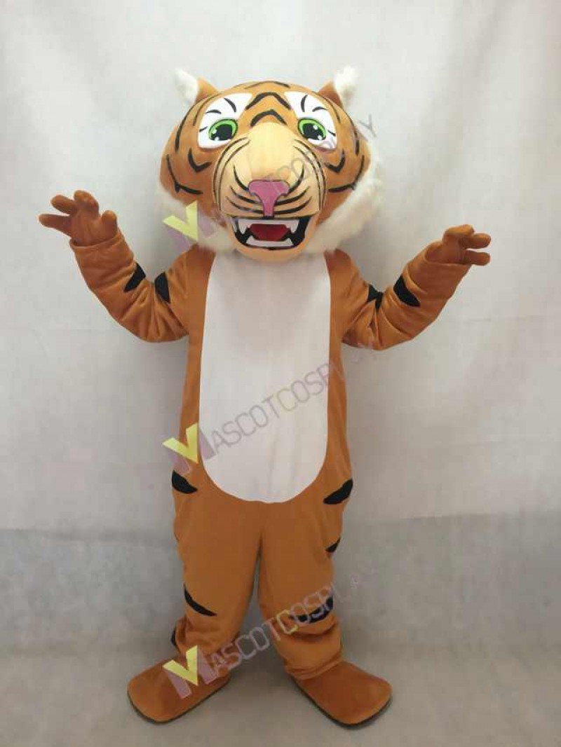 Cute Super Black Stripe Tiger Mascot Costume