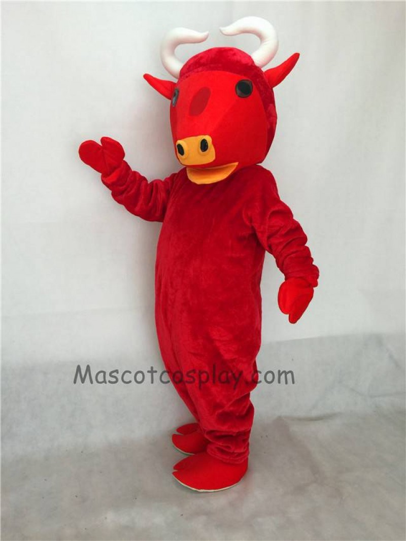 Fierce New Red Buffalo Mascot Costume