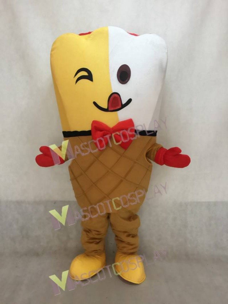Ice Cream Cone Mascot Costume Fancy Dress Outfit
