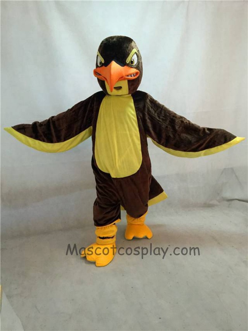 High Quality Adult New Fierce Brown and Yellow Falcon Mascot Costume