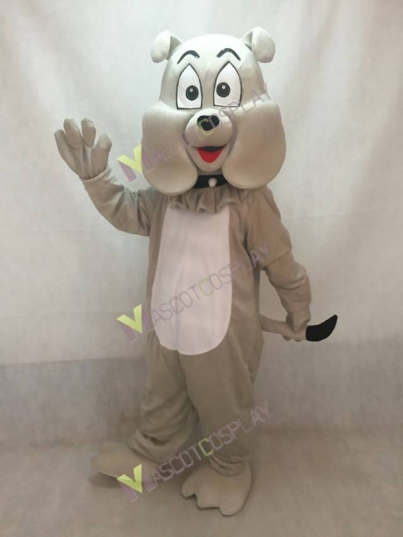 High Quality Adult Gray Cartoon Bulldog Mascot Costume