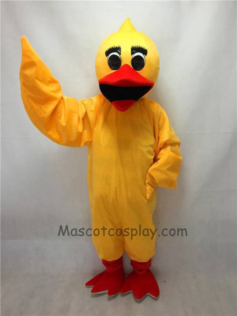 Cute Yellow Duck Mascot Costume