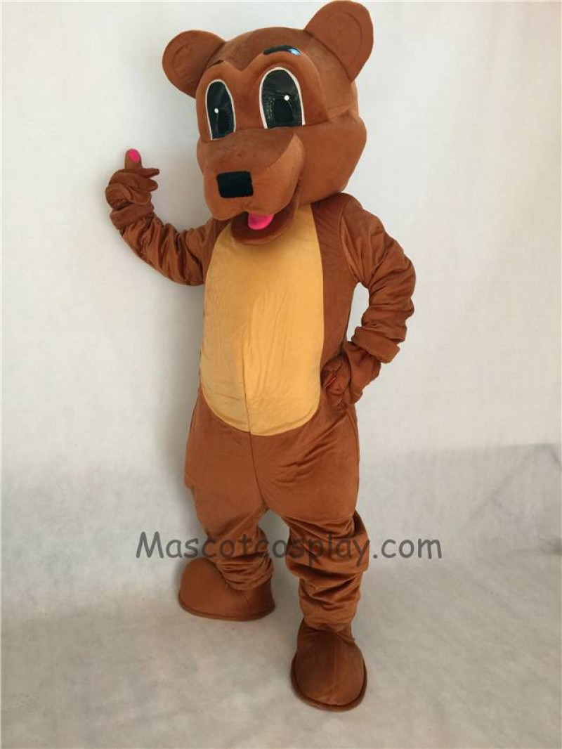 Cute Brown Bear Adult Mascot Costume
