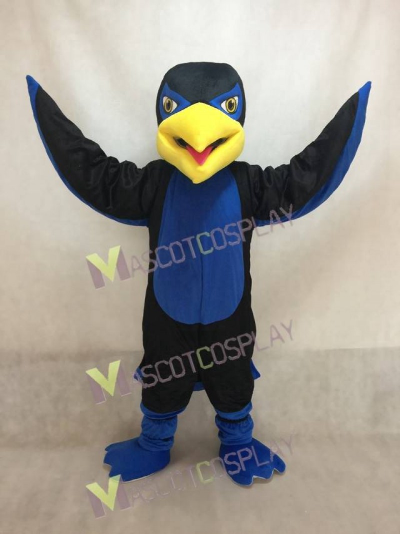 New Black and Blue Hawk Falcon Mascot Costume