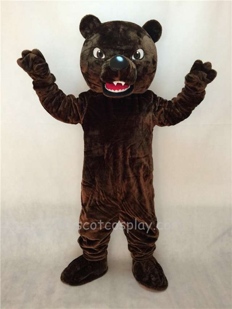 Fierce Brown Grizzly Bear Mascot Costume