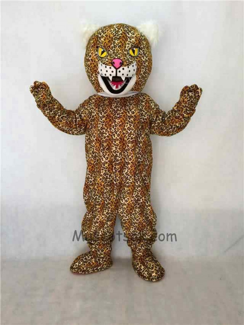 Fierce Yellow Leopard Mascot Costume