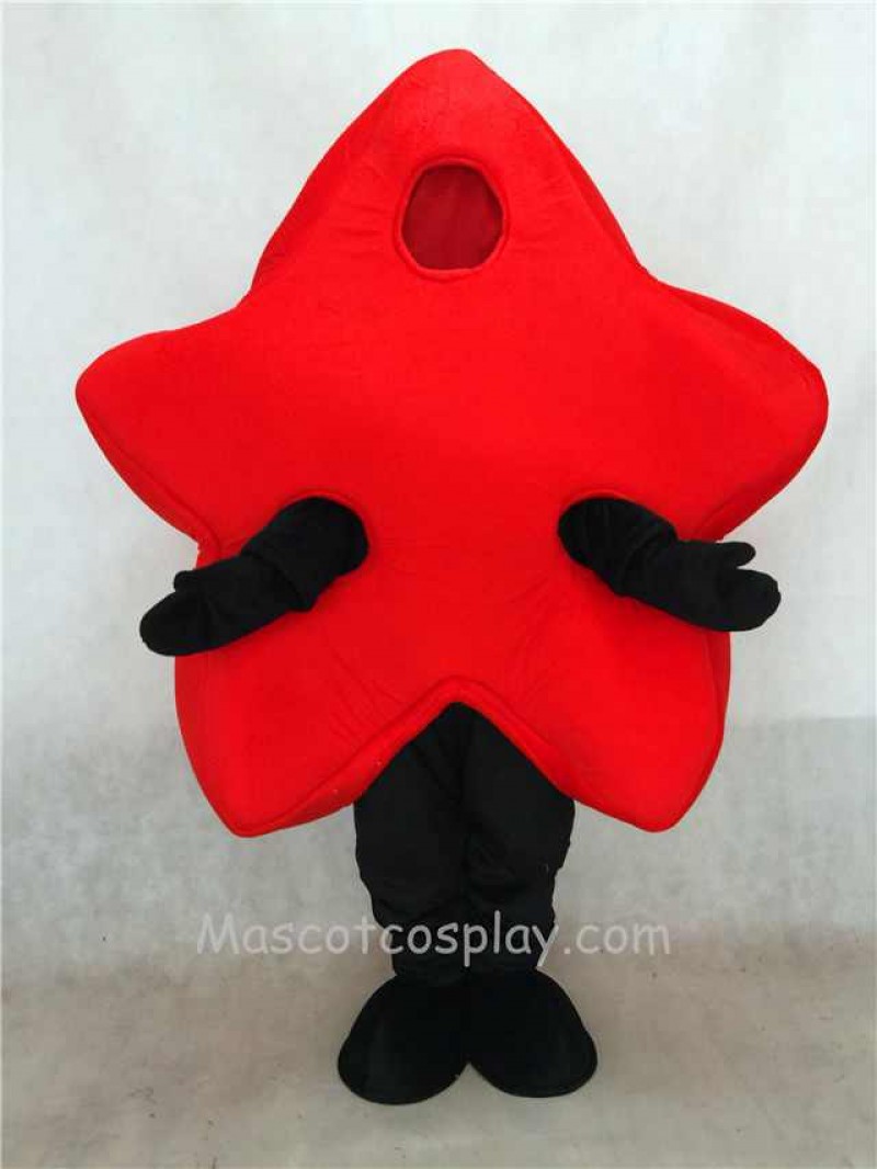 High Quality Adult Red Star Mascot Costume