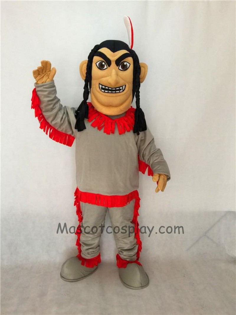 Cute Native American Indian Mascot Costume in Red Bottom