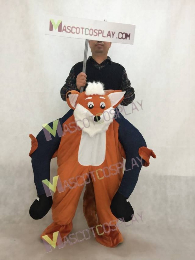 Carry Me Funny Fox Piggy Back Mascot Costume Ride On Fox Fancy Dress
