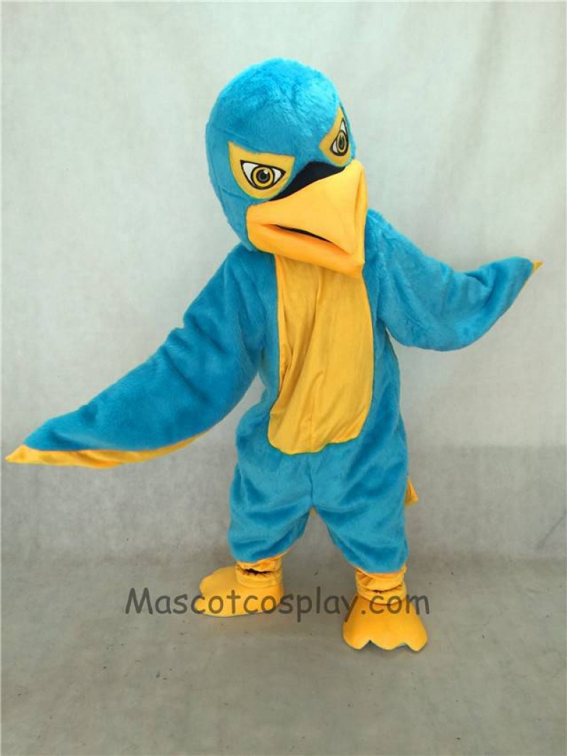 High Quality Adult Blue and Yellow Hawk / Falcon Mascot Costume