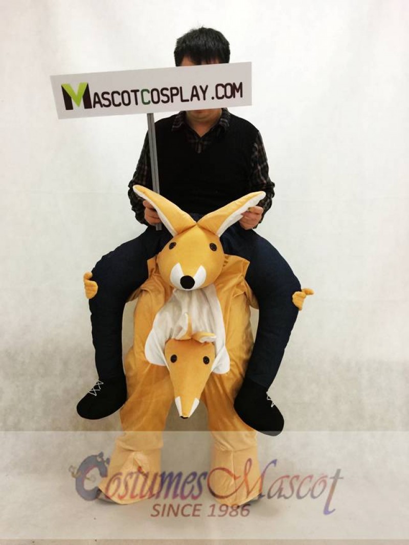 Carry Me Illusion Costume Kangaroo Ride On Piggy Back Mascot Costume