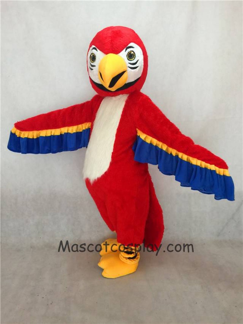 High Quality Realistic New Friendly Red Macaw Parrot Bird Mascot Costume