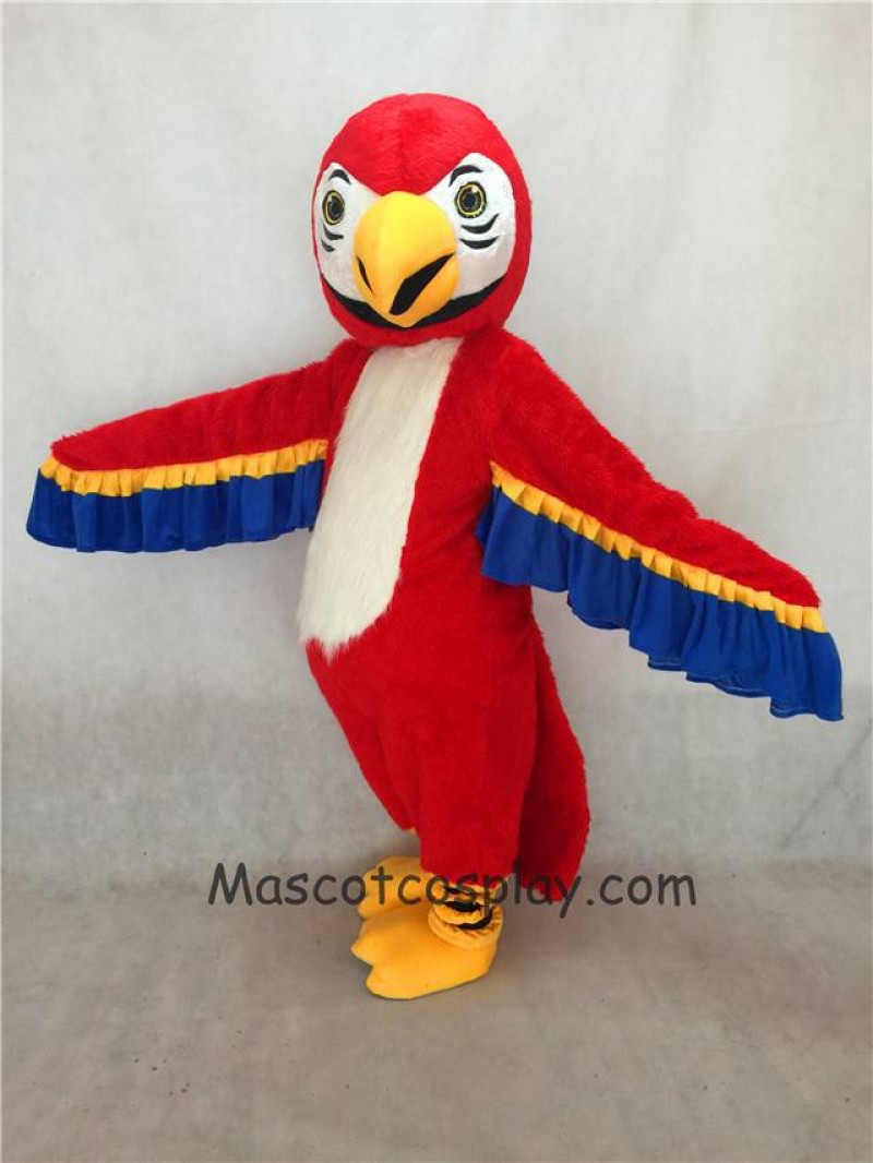 High Quality Realistic New Friendly Red Macaw Parrot Bird Mascot Costume