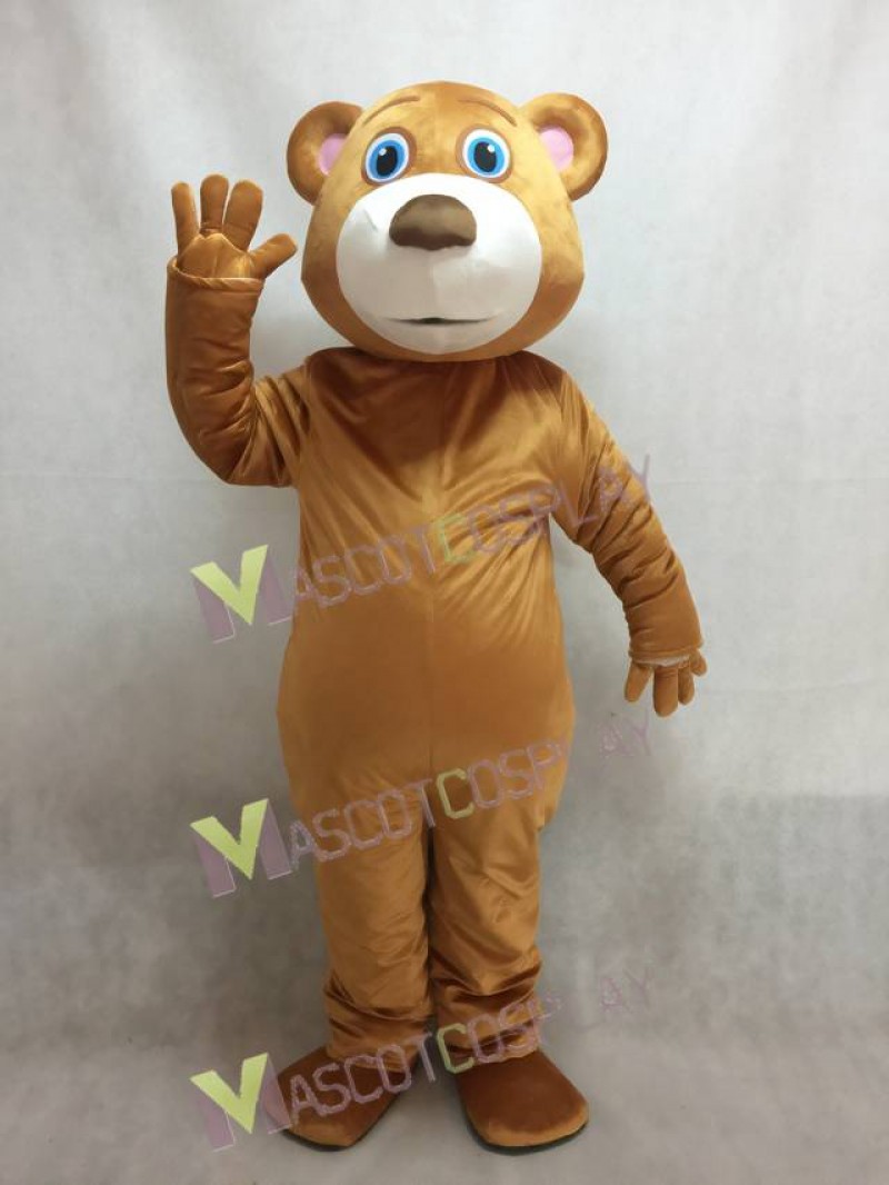 Cute Blue Eyed Bear Mascot Costume