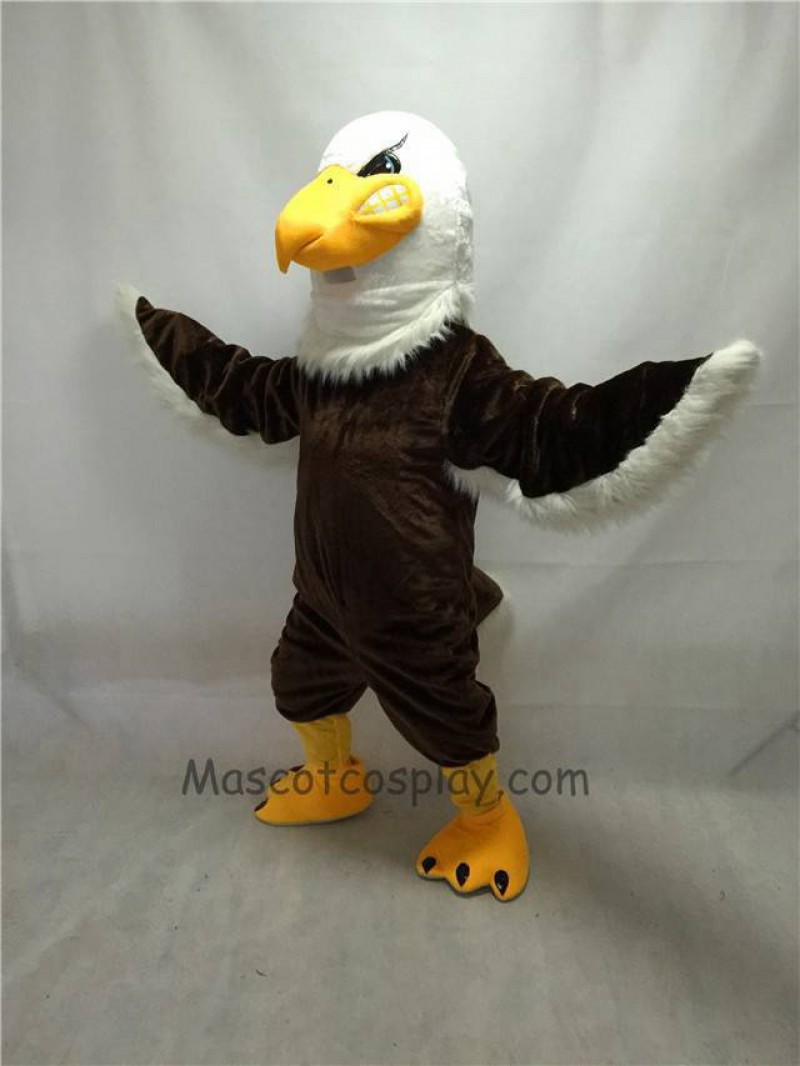 Fierce Brown Mr. Majestic Eagle Mascot Costume