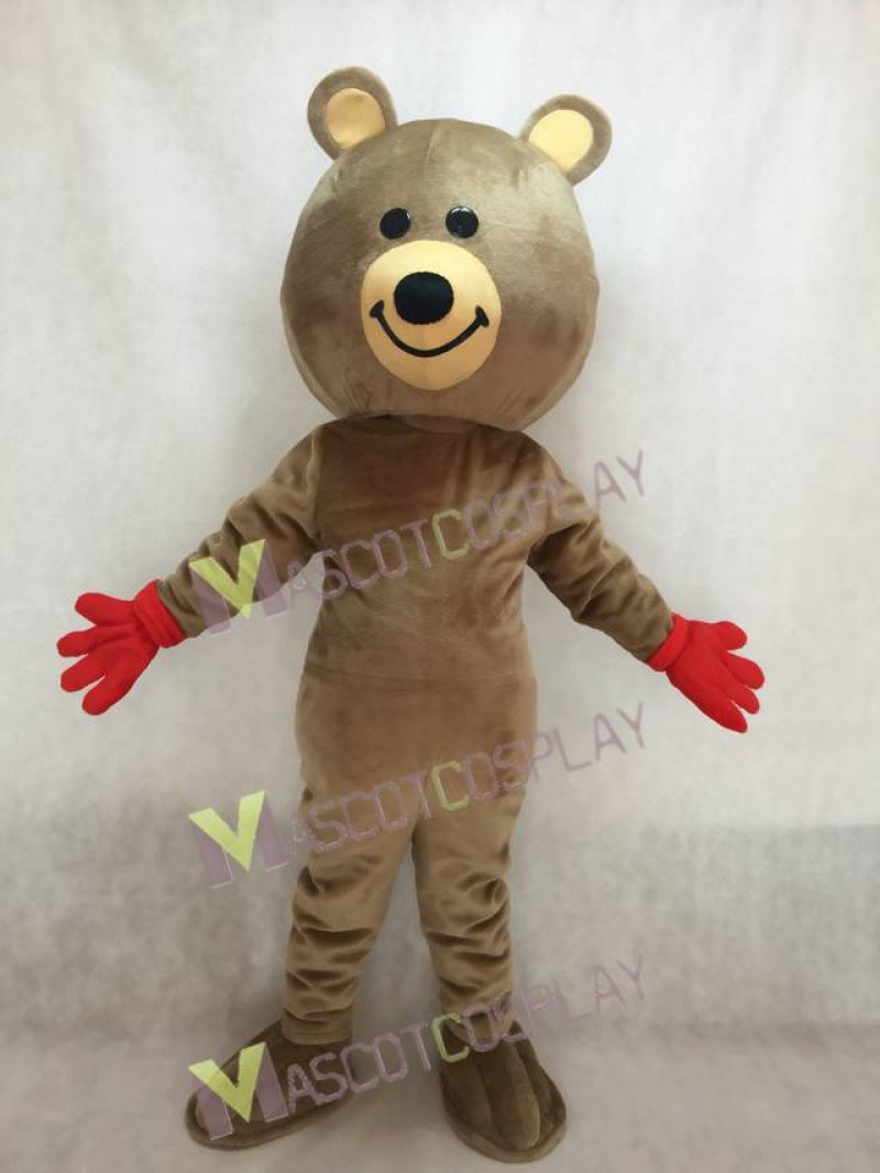 Cute Brown Brisky Bear Mascot Costume