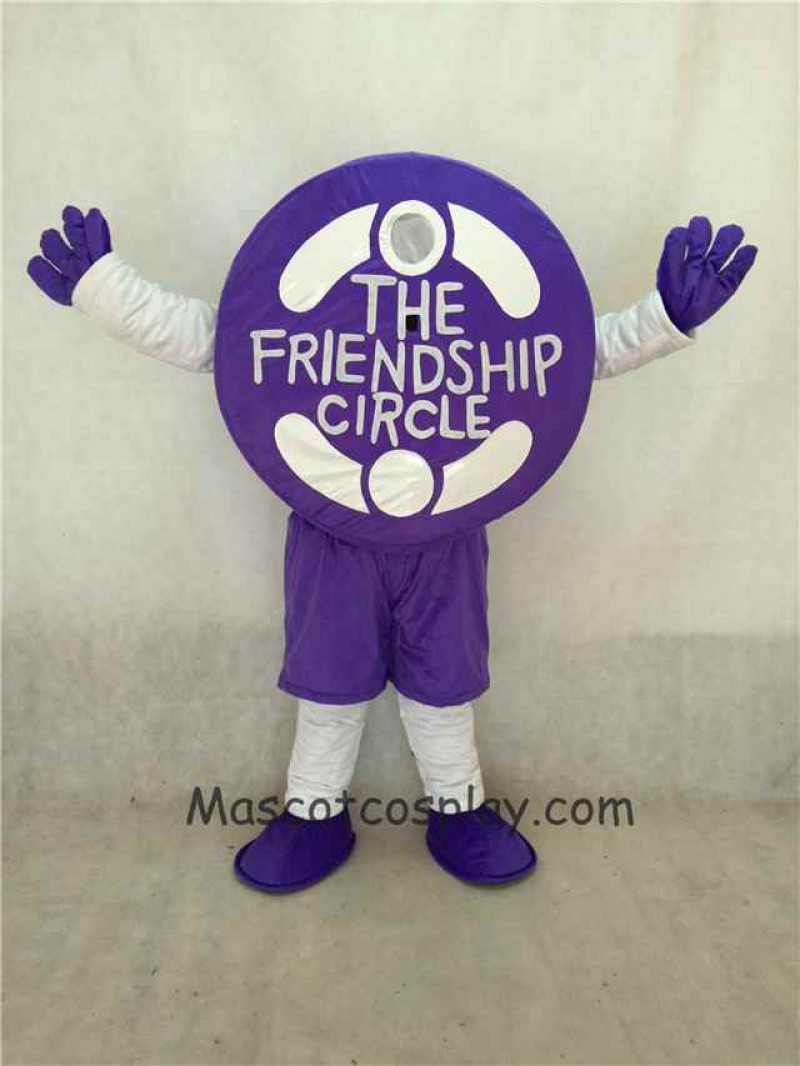High Quality Realistic New Friendly Purple Friendship Circle Mascot Costume