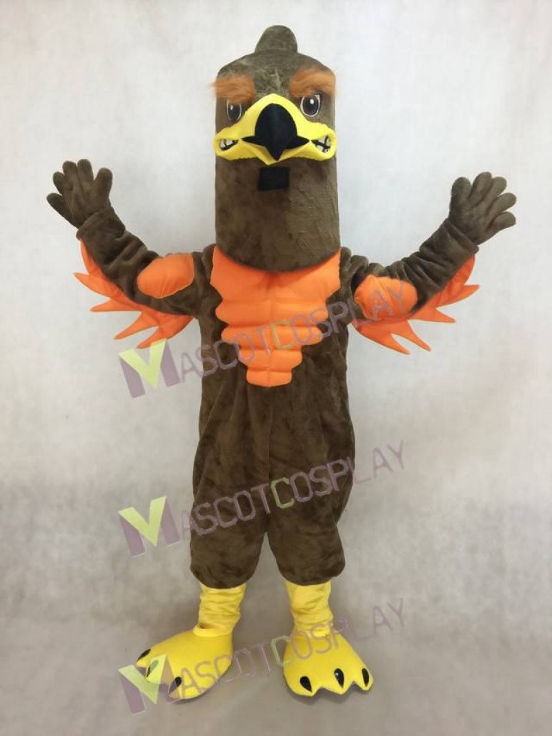 Cute Power Muscle Majestic Hawk/Falcon Mascot Costume