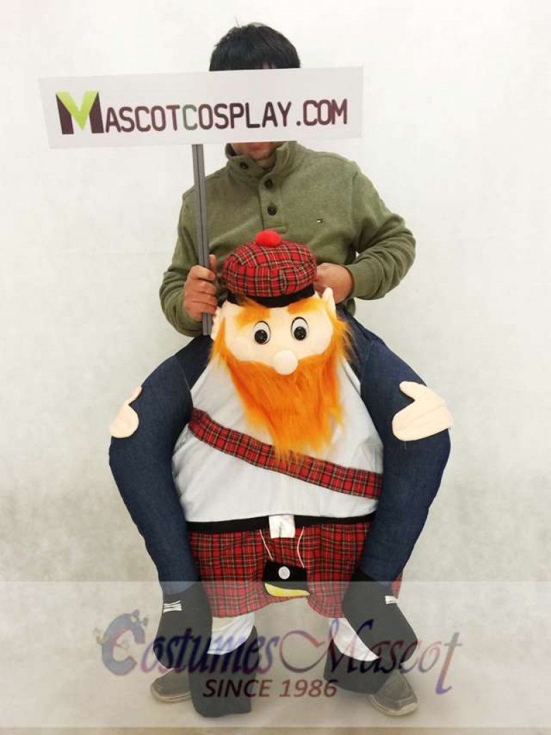Carry Me Scottish Mascot Costume Ride On Piggy Back Scotsman