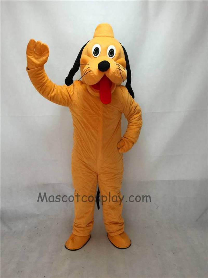 Cute Orange Pluto Dog Mascot Adult Costume
