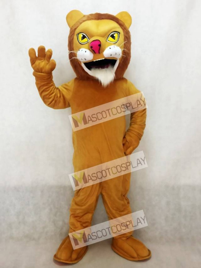 African Lion Mascot Costume with Red Nose