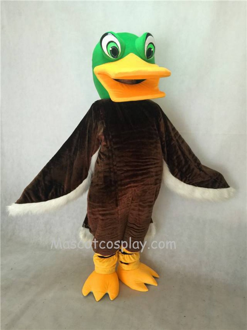 Hot Sale Adorable Realistic New Green Head Brown Mallard Duck Mascot Costume